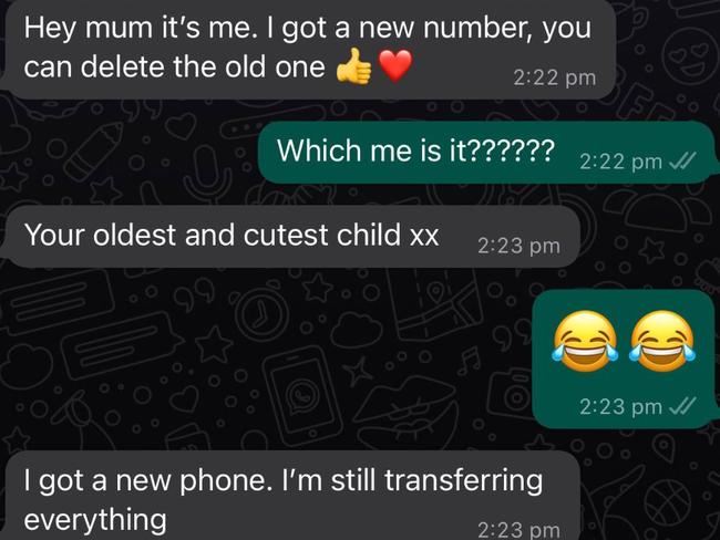 NSW Police are urging people to be wary of the 'Hi Mum' scam, where scammers pretend to be a person's child and ask for money. Picture: NSW Police