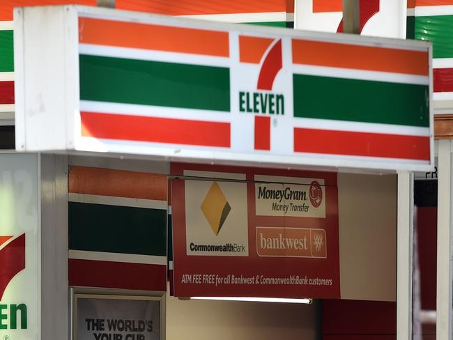 A Monday, Aug. 31, 2015 file photo of 7-Eleven corporate signage is seen in Melbourne. A Senate Education and Employment References Committee is holding a special public hearing focusing on reports of 7-Eleven has been under paying workers. (AAP Image/Julian Smith) NO ARCHIVING