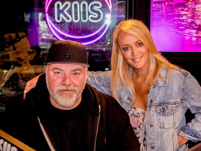 Henderson with KIIS FM co-host Kyle Sandilands. Picture: Supplied