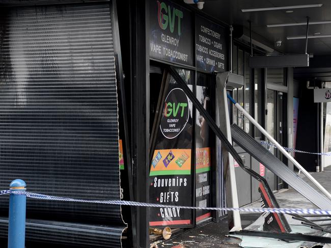 The Glenroy tobacco store was targeted on October 9. Picture: Andrew Henshaw