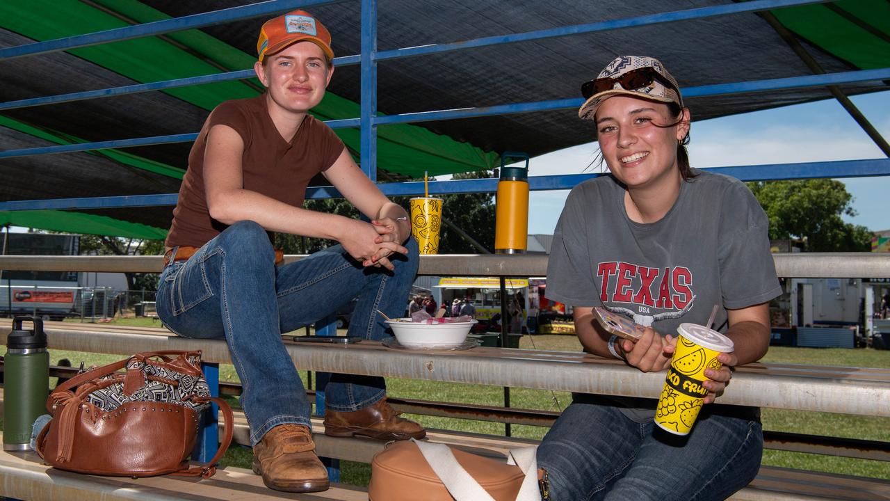 Morgan Bowman and Denim Young at the 2024 Top End Rock N Rodeo Muster at the Darwin Showgrounds. Picture: Pema Tamang Pakhrin.