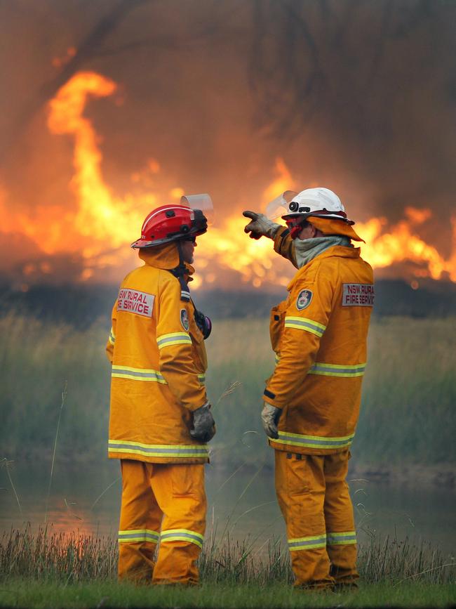 Firefighters near Bungendore in southern NSW in late 2019. Picture Gary Ramage.