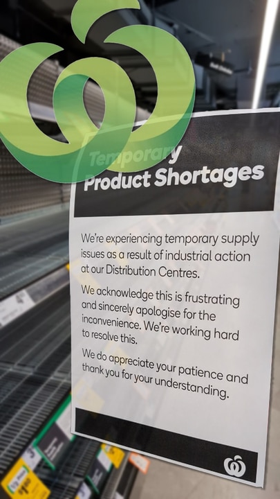 Shelves go bare as Woolies strike enters second week