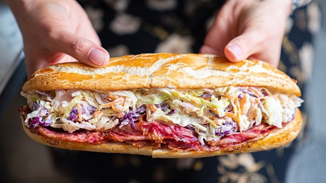 Harvey's Hot Sandwiches will open at Parramatta Square with its generously-portioned rolls this week. Picture: Nikki To