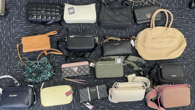 Designer handbags are among frequently stolen items from retail stores then re-sold on Marketplace. Picture: SAPOL