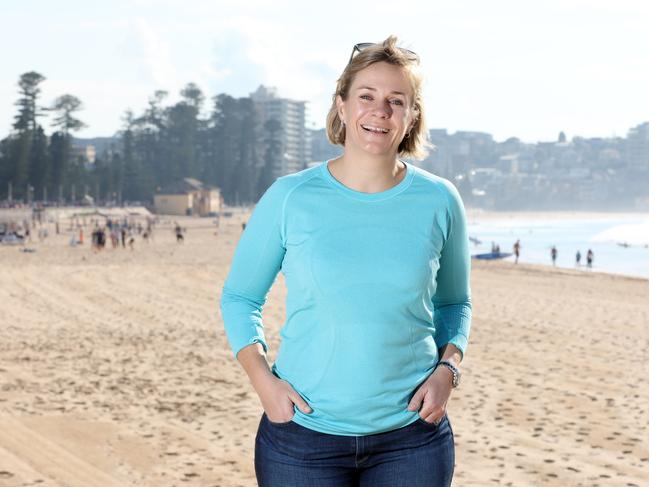 Zali Steggall pictured at Manly Beach after winning the seat of Warringah. Picture: Damian Shaw