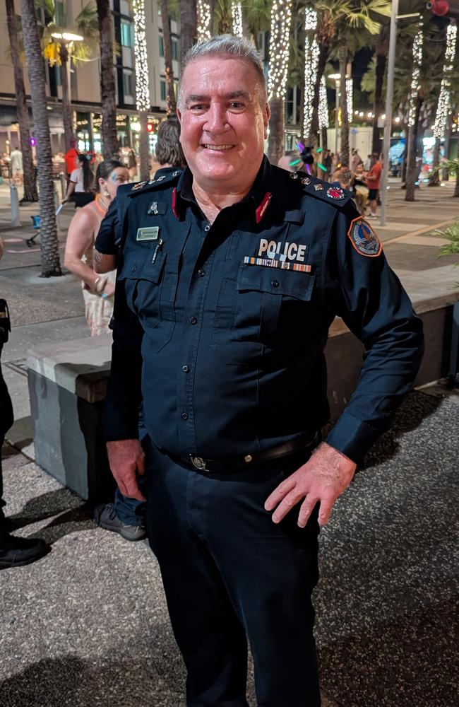 Police Commissioner Michael Murphy at Darwin Waterfront Precinct for the New Year's Eve 2024 fireworks. Picture: Alex Treacy