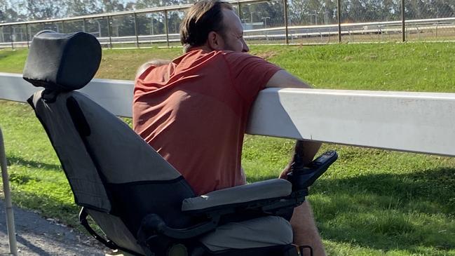 Trainer Darryl Johnston watching a race.