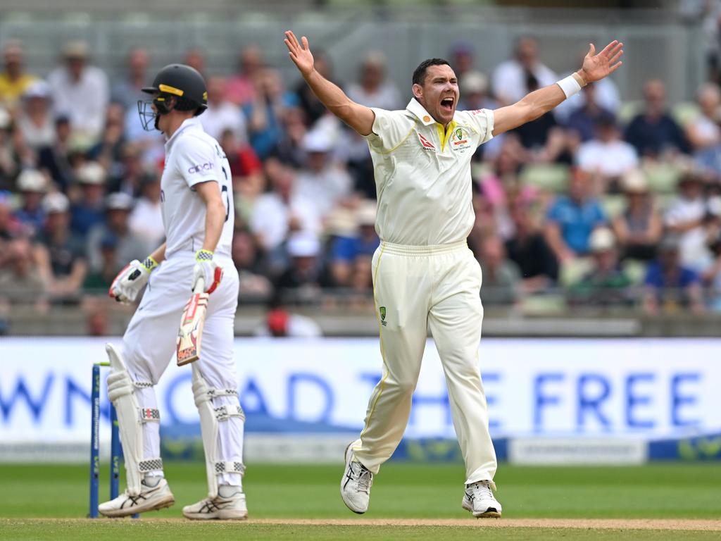 Scott Boland appeals in the first Test match. Picture: Shaun Botterill/Getty Images