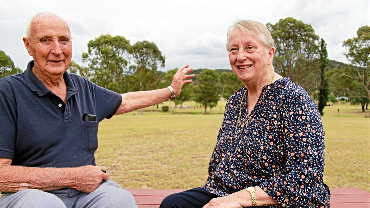 PROGRESS: Jim Wilkinson and Helen Gibson at the proposed botanic garden site. Picture: Matthew Purcell