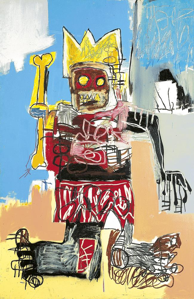 Jean-Michel Basquiat, Untitled, 1982 acrylic and oilstick on wood panel.