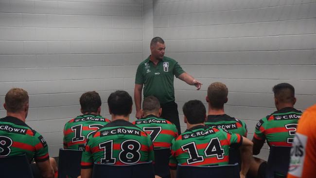 Inside new South Sydney coach Anthony Seibold's first game in charge of the Rabbitohs against the Wigan Warriors at ANZ Stadium. Pictures: Supplied