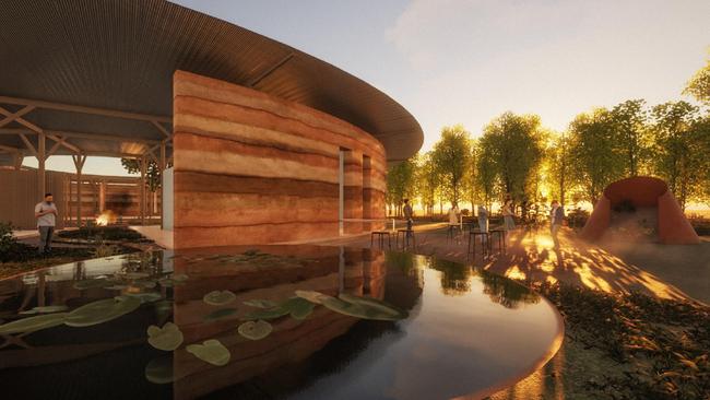 The possible appearance of the Wiradjuri Tourism Centre in Dubbo. Picture: Peter Stutchbury Architecture /Dubbo Regional Council