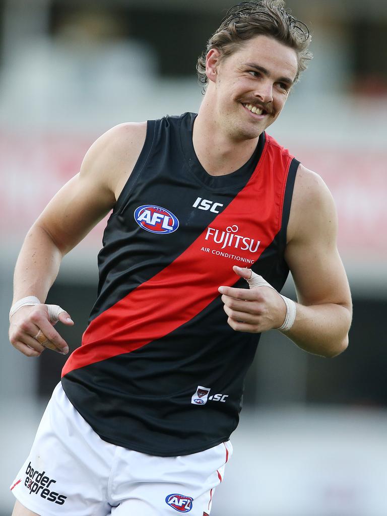 Joe Daniher got on the scoreboard early. Picture: Michael Klein