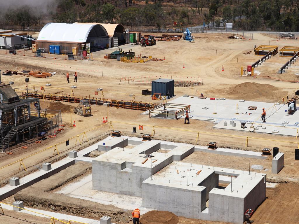 MSF Sugar’s $75 million green energy power plant when it was under construction at its Tableland Mill, west of Cairns, in 2017. Picture: Supplied