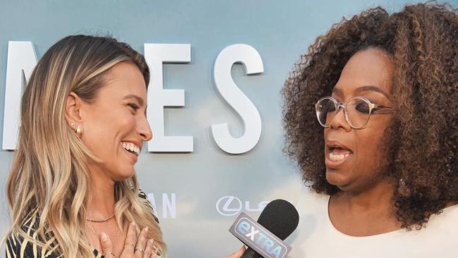 Renee Bargh with Oprah Winfrey