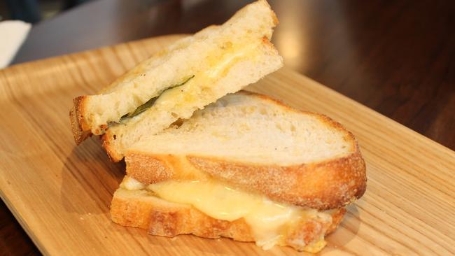 A Maffra cheese and sage toastie from John Montagu cafe in Woolloomooloo