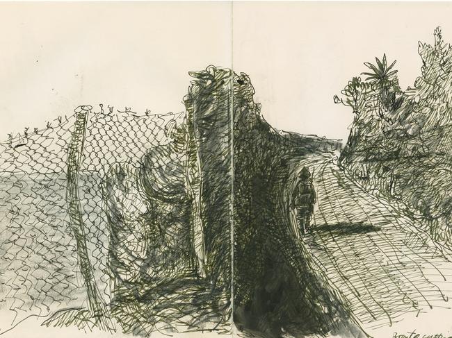 Bronte cutting, pages from Sketchbook No.2 (2003), pen and ink and wash. From First Light: the Art of Peter Kingston, SH Ervin Gallery. Courtesy of The Beagle Press