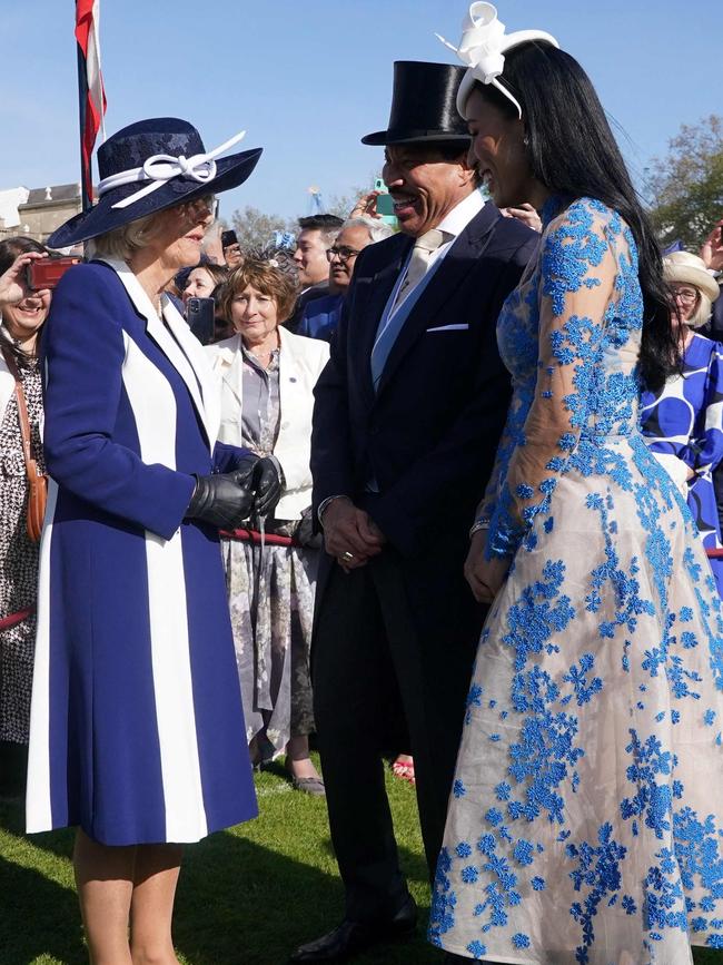 Camilla appeared to be enjoying the chat. Picture: Yui Mok / POOL / AFP