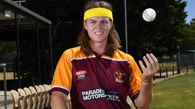 Tea Tree Gully bowler Tim Oakley produced a top-class 7/30 performance against Adelaide to give the Bulls a big finals shot. Picture: Keryn Stevens