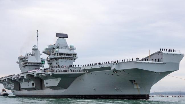 British aircraft carrier Queen Elizabeth.