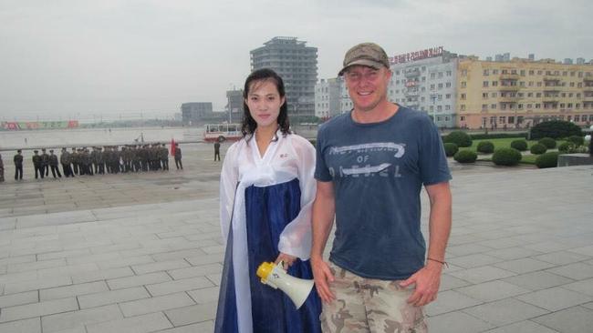 Johnny pictured in North Korea. Picture: Newsmodo.