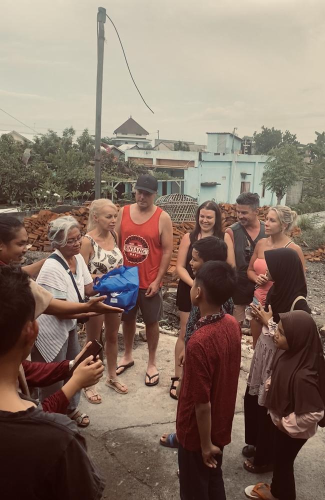 Lombok had many opportunities to connect with locals, including meeting these young students keen to practice their English. Picture: Supplied