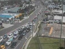 School holidays and Covid-19 testing centres are putting the Gold Coast in standstill traffic on the last day of the school year