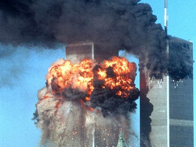 TAUS 60th Anniversary. The impact of the second plane hitting the South Tower of the World Trade Centre. Picture: Tamara Beckwith