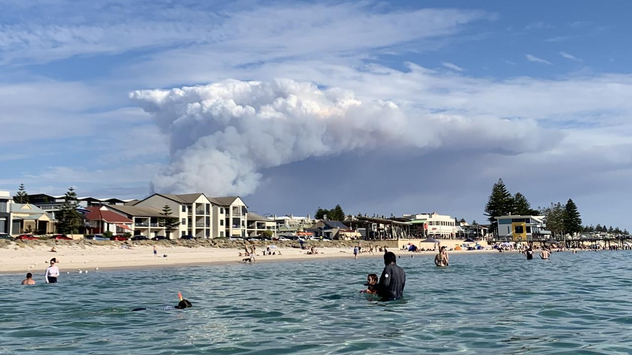 The view from Henley Beach. Picture: Jason Katsaras