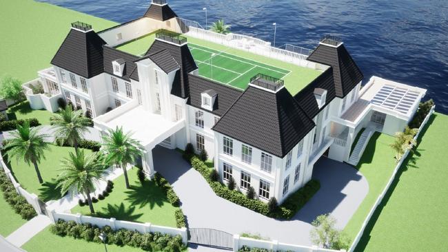 Artist impression of mansion planned for Park Lane, Paradise Point