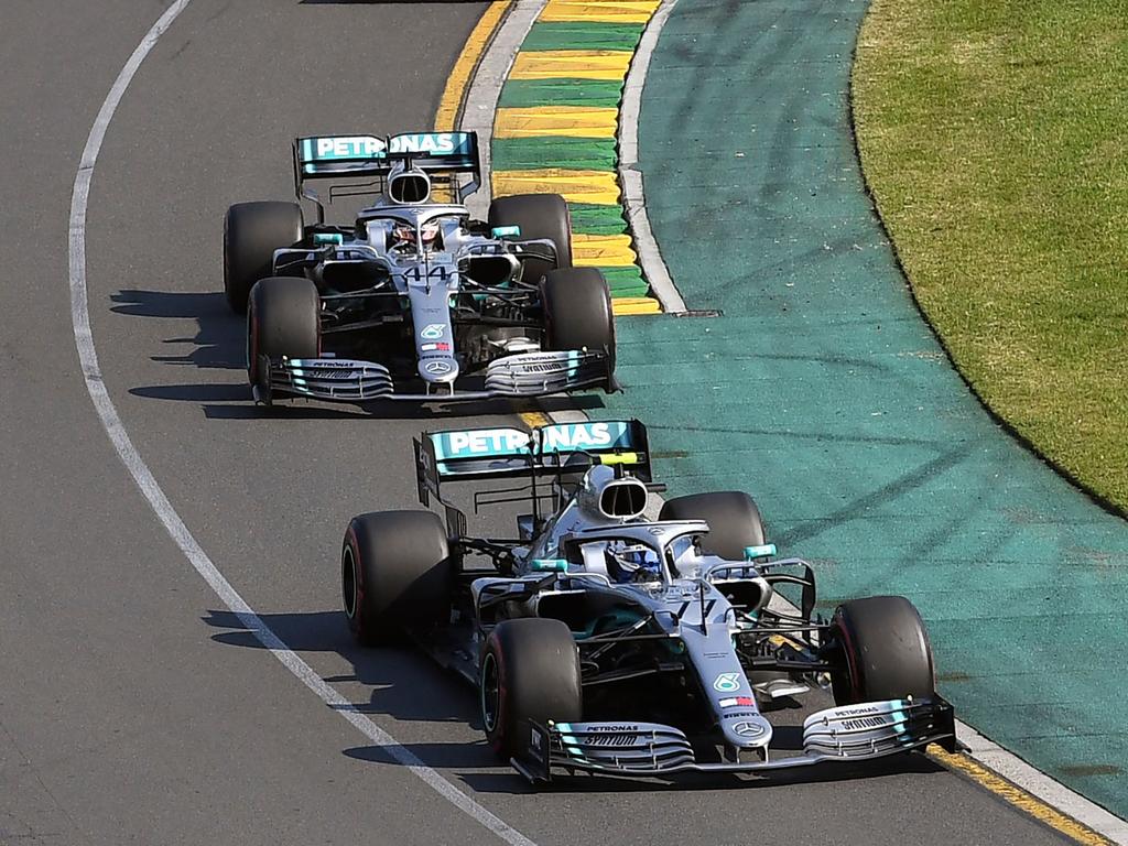 Bottas took the lead at turn one and never looked back.