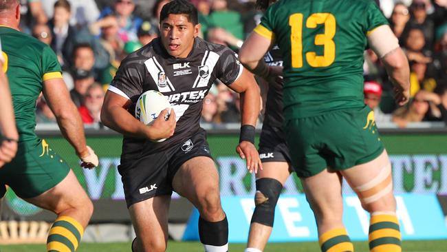 Jason Taumalolo in action for the Kiwis against Australia last year. Photo: AAP