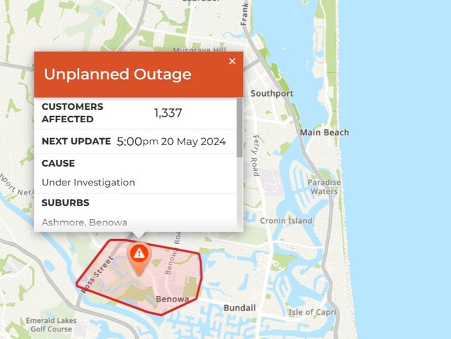 Power outages on the Gold COast