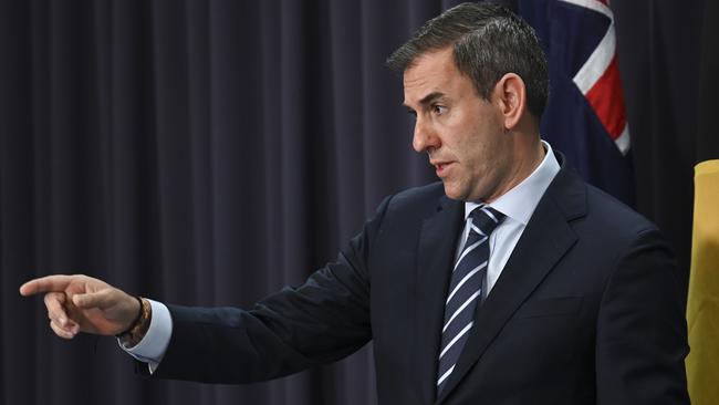 Treasurer Jim Chalmers holds a press conference at Parliament House discussing the RBA legislation. Picture: NewsWire / Martin Ollman