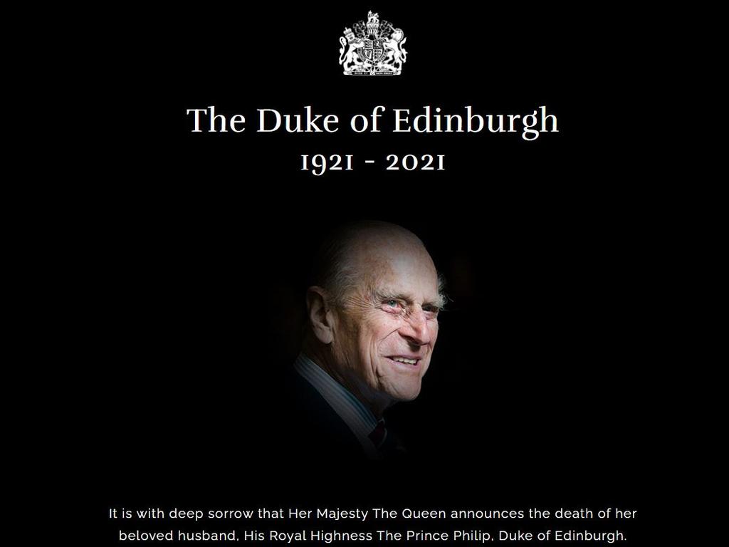 Tribute to Duke of Edinburgh on the Royal Family website.