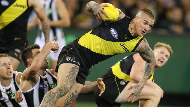 Dustin Martin brings toughness to Macca’s team. Picture: Michael Klein