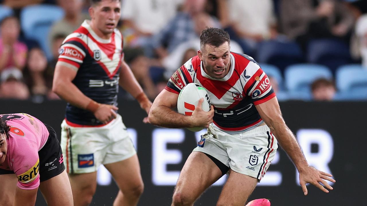 Roosters star James Tedesco is readying for a bumper Anzac Day clash with the Dragons on Friday Picture: Getty Images
