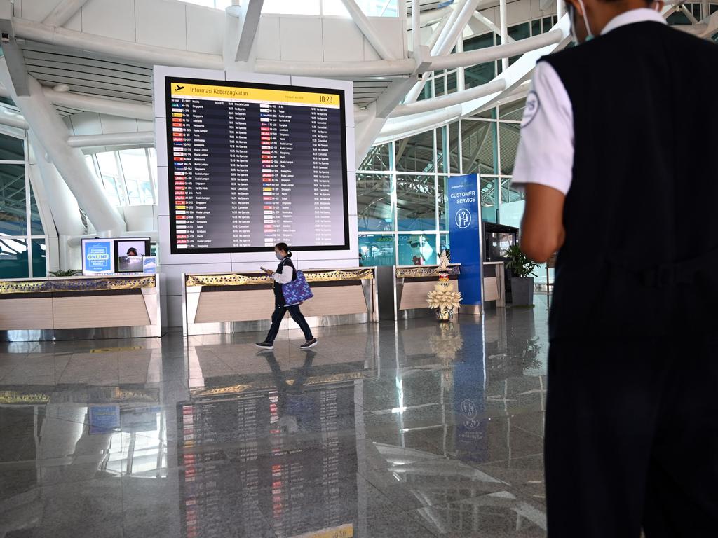 Foreign tourist arrivals into Indonesia plunged more than 60 per cent in March. Picture: SONNY TUMBELAKA / AFP.