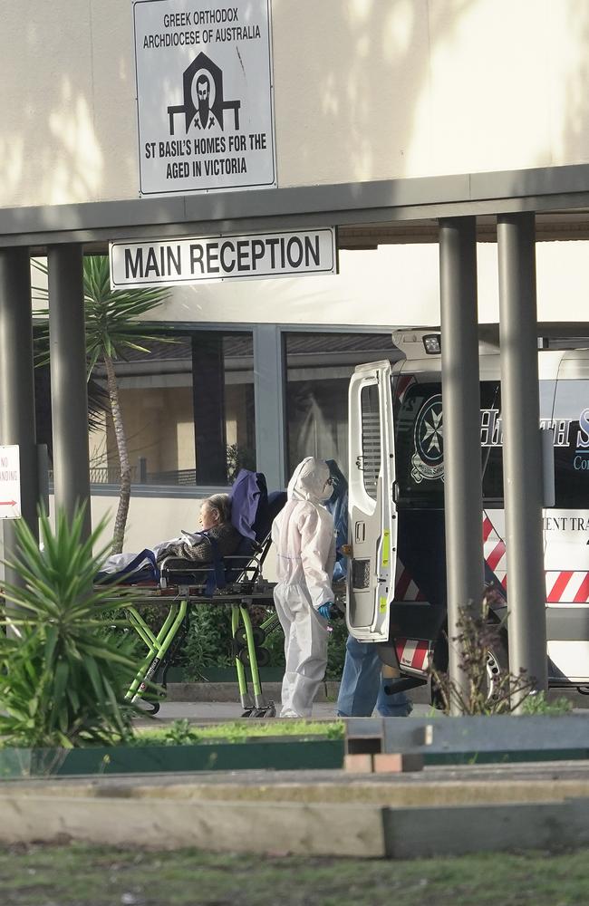 Residents are removed from St Basil’s. Picture: Stefan Postles