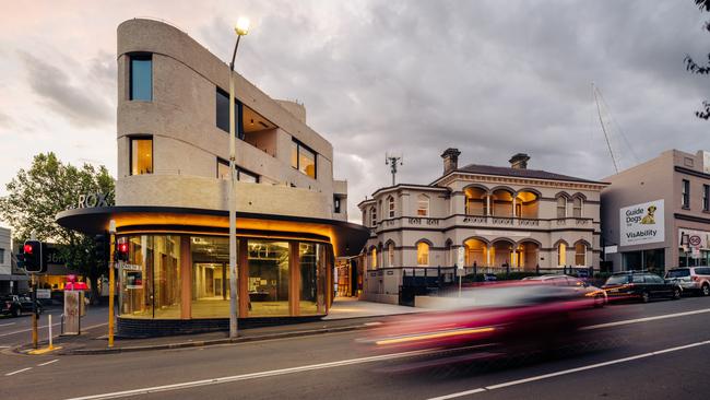 The current modern iteration of the exterior of The Rox complex in Hobart. Picture: Supplied