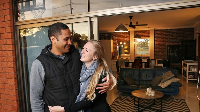 Francis and Erin Vaiotu have just bought their first home in Camden. Picture: Toby Zerna