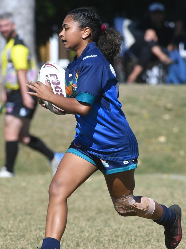 North Queensland U17 girls rugby League Championships. Townsville against Far North Queensland. FNQ's Jolena Takai. Picture: Evan Morgan