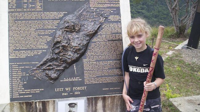 Alyssa Azar, on the Kokoda Track in 2005.