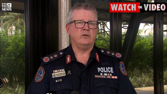 NT Police Commissioner Jamie Chalker speaks at press conference