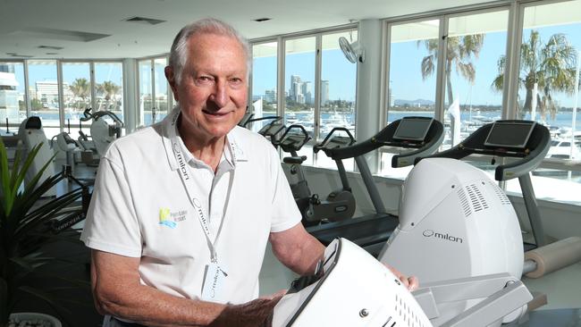 Walter Elliott, founding director of Palm Lake resorts, at Milon gym at Marina Mirage. Picture Glenn Hampson