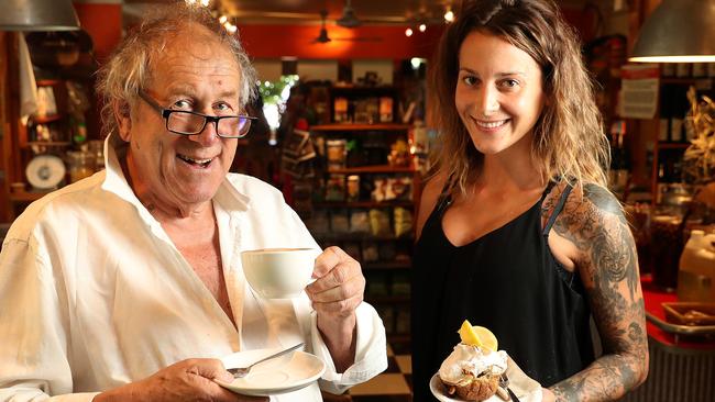 Organic Market &amp; Cafe at Stirling owner Grahame Murray with staff member Emily Banks. Picture: Calum Robertson