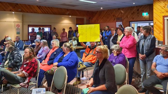 SHOW OF FORCE: Up to 50 concerned community members showed up to the council meeting to have their voices heard, with seven key speakers taking the stand during the deputations. Pic: Peta McEachern