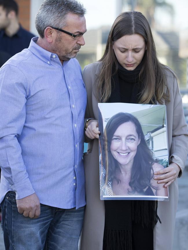 Karen’s husband Borce and daughter Sarah appeal for information. Picture: Sarah Matray