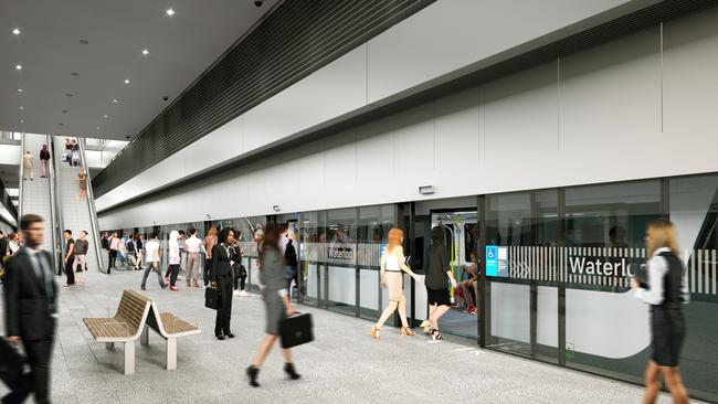 An artist Impression of Waterloo Station, that will be part of the South West Metro rail link